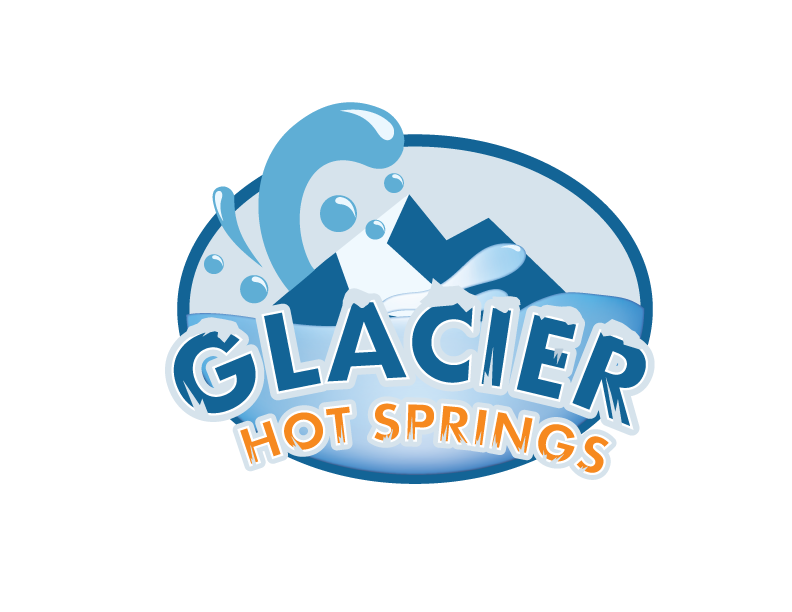 Glacier Hot Springs logo at Avalanche Bay Indoor Waterpark